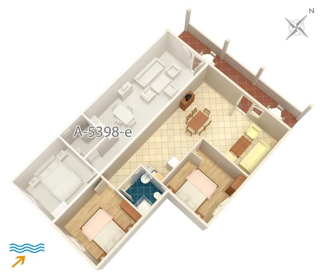 Apartments And Rooms With Parking Space Njivice, Krk - 5398 3*, Njivice