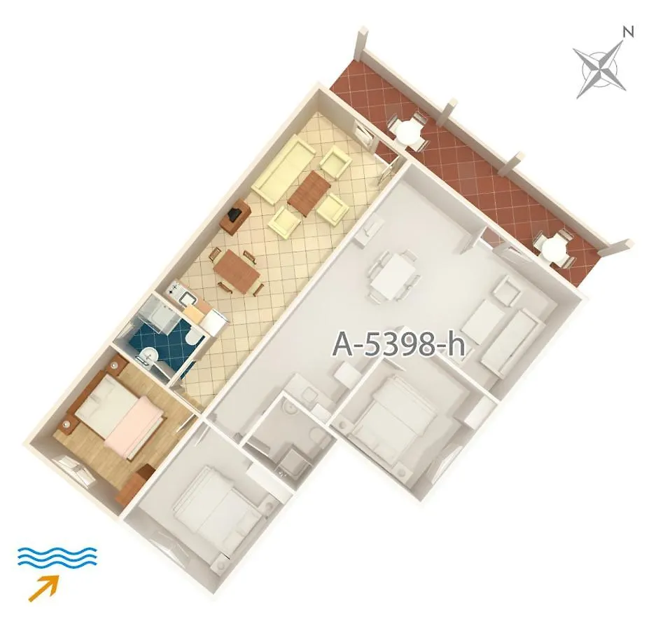 Apartments And Rooms With Parking Space Njivice, Krk - 5398 3*, Njivice Croatia
